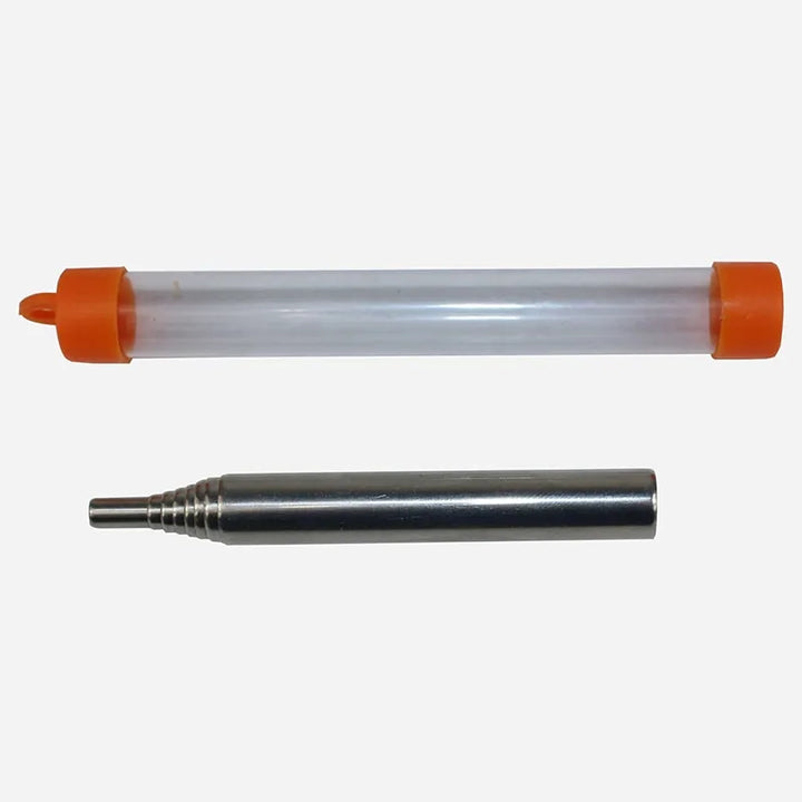 Ensure easy fire starting with a portable stainless steel blowpipe, ideal for outdoor survival & camping.