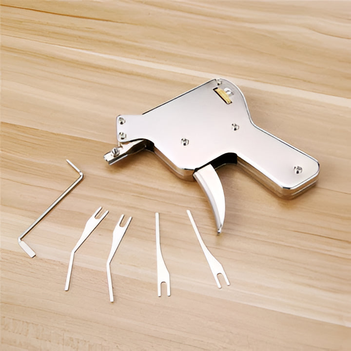 Professional snap gun auto extractor tool for locksmiths & emergency home safety access. Stainless steel.