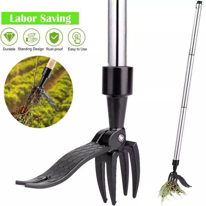Durable stand up weed puller for effective root removal & plant care in your garden and landscaping.