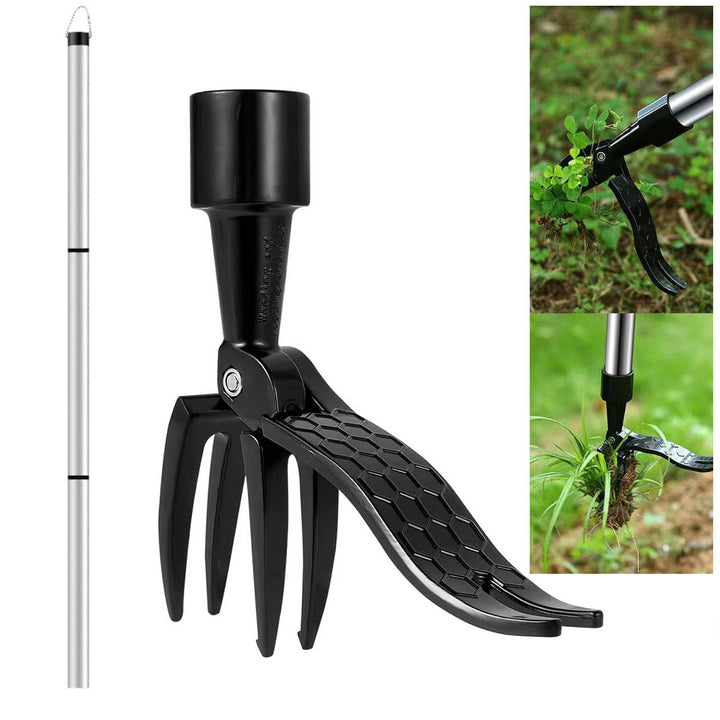 Back-friendly stand up weed puller tool. Effortless weeding & root removal for garden and yard work.