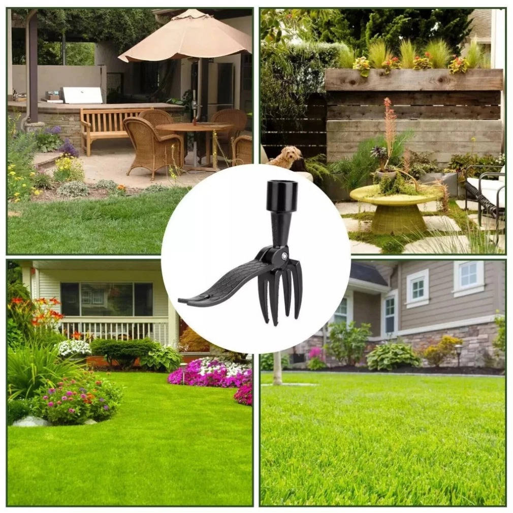 Easy-to-use stand up weed puller tool. Simple garden tool for efficient root removal and weeding.