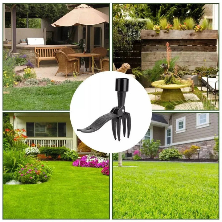 Easy-to-use stand up weed puller tool. Simple garden tool for efficient root removal and weeding.