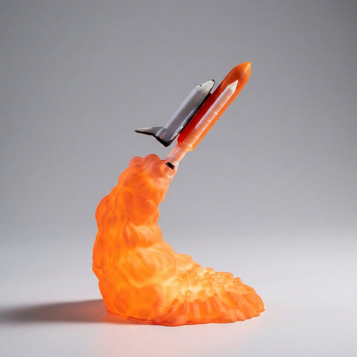 Themed rocket night light, 'Starblaze', bringing a playful space ambiance to kids' bedrooms.