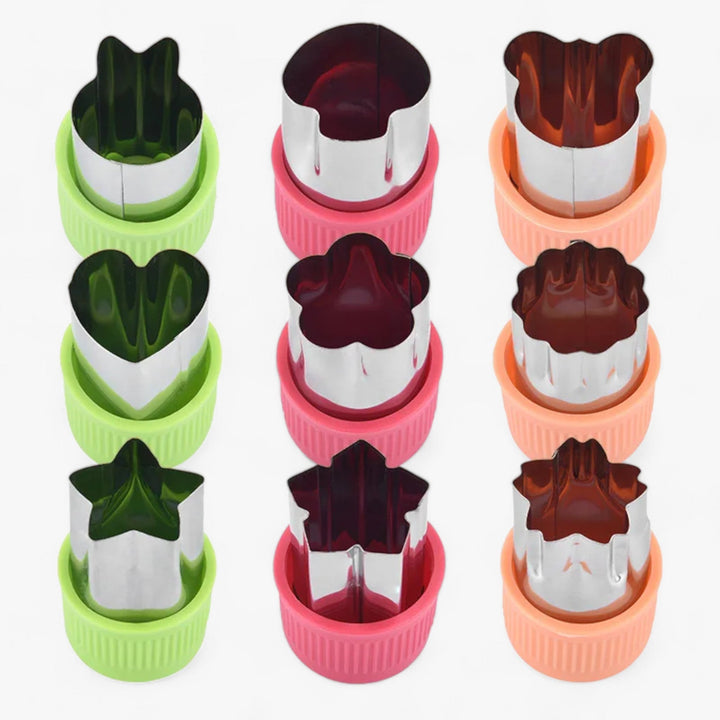 Creative cookie, fruit, and vegetable cutter set. Perfect for meal prep, baking, & fun shaped treats.