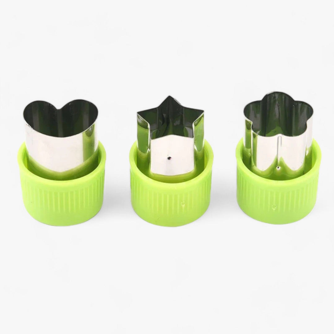 Easy-to-use StarHeart cutter set for cookies, fruits, & vegetables. Create adorable shapes for any occasion.