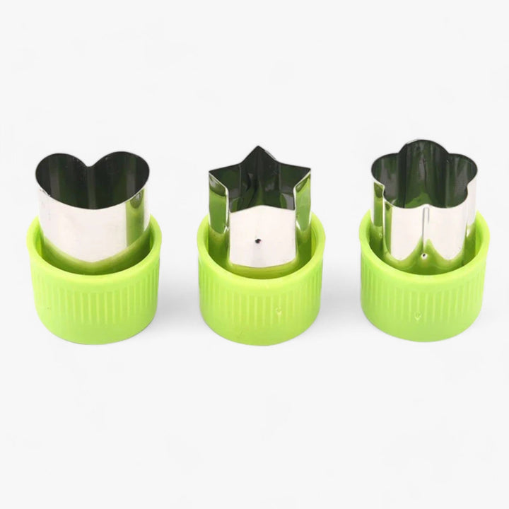 Easy-to-use StarHeart cutter set for cookies, fruits, & vegetables. Create adorable shapes for any occasion.