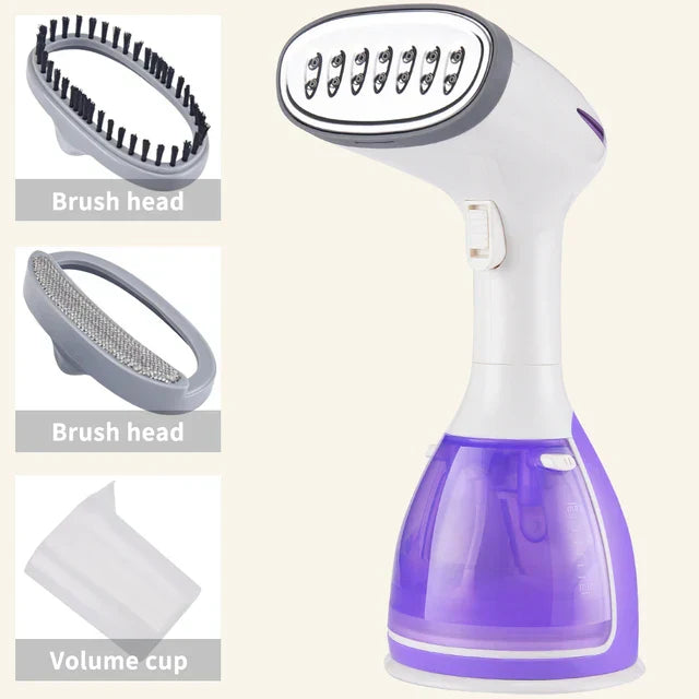 Deep blue SteamFlow 280W garment steamer with a clear 1500ml tank and sturdy base