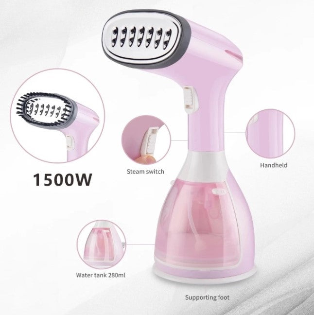 Professional fabric steamer: SteamFlow 1500ml capacity, quickly refreshes garments