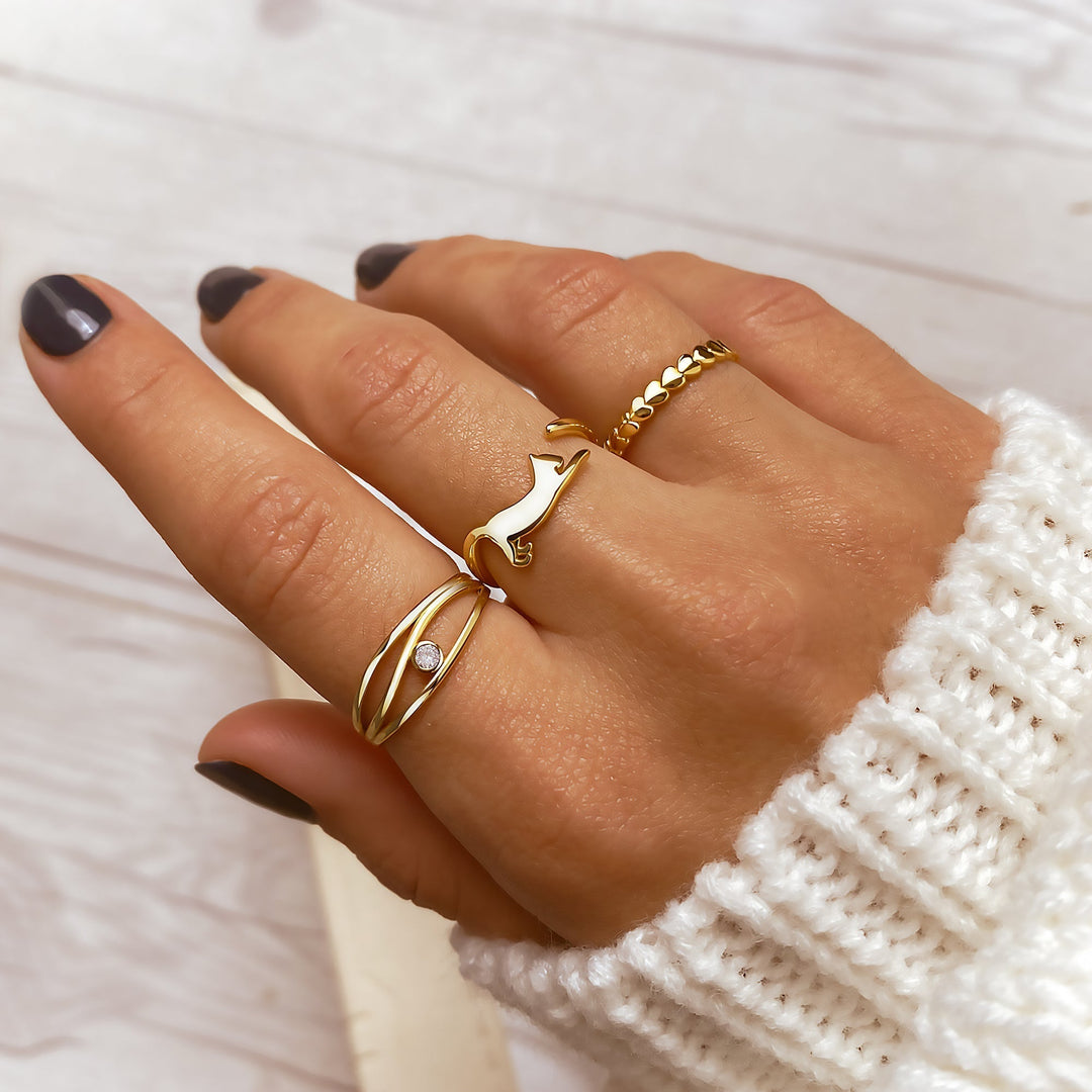 Beautiful sterling silver Aurora heart ring, an ideal elegant fine jewelry gift for women.