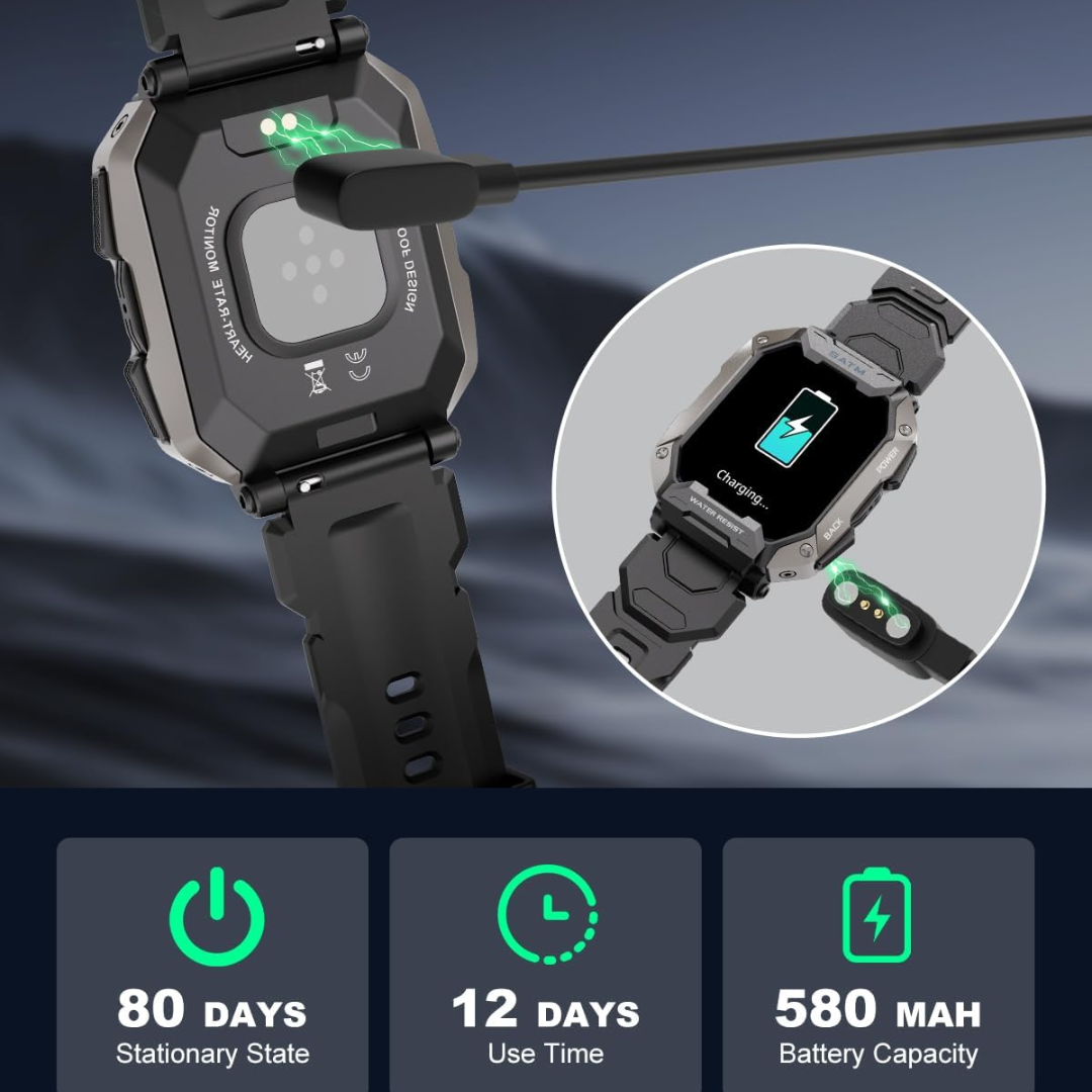 Steven unisex smartwatch, essential outdoor gear with long battery and advanced health tracking.