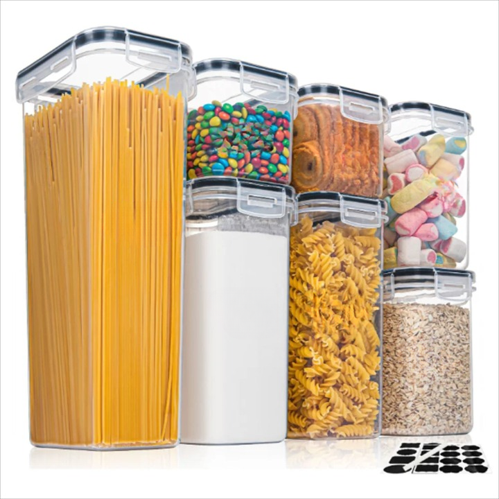 StoreMate 7-piece BPA-Free airtight food storage container set for pantry organization & fresh food