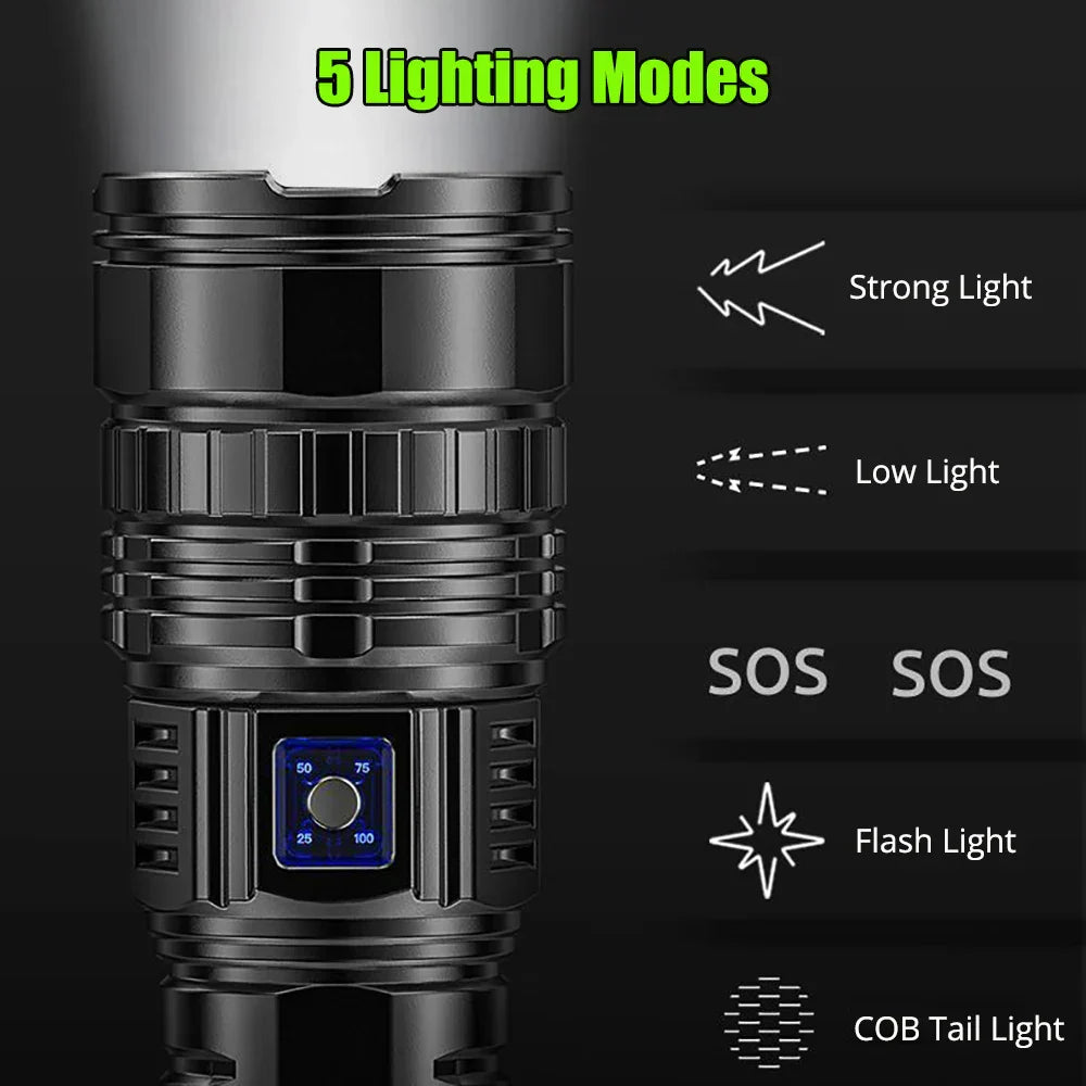 Striker high lumen LED torch, ideal for emergency use, tactical situations, and night exploration