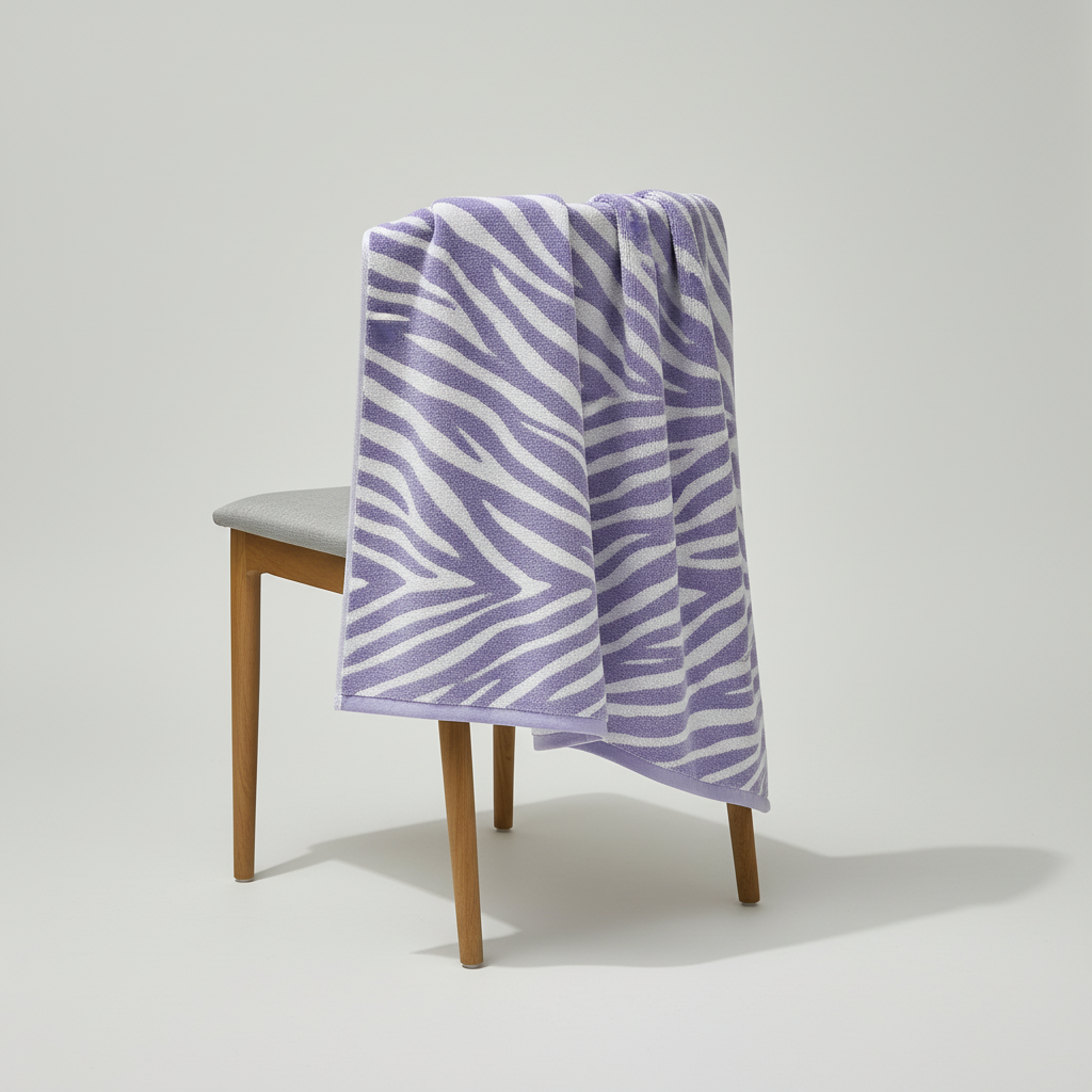 Detailed view of striped cotton hand towel pattern, durable, quick drying, decorative