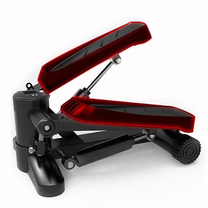 Portable Mini Treadmill folded for easy storage, demonstrating its compact size for indoor fitness.