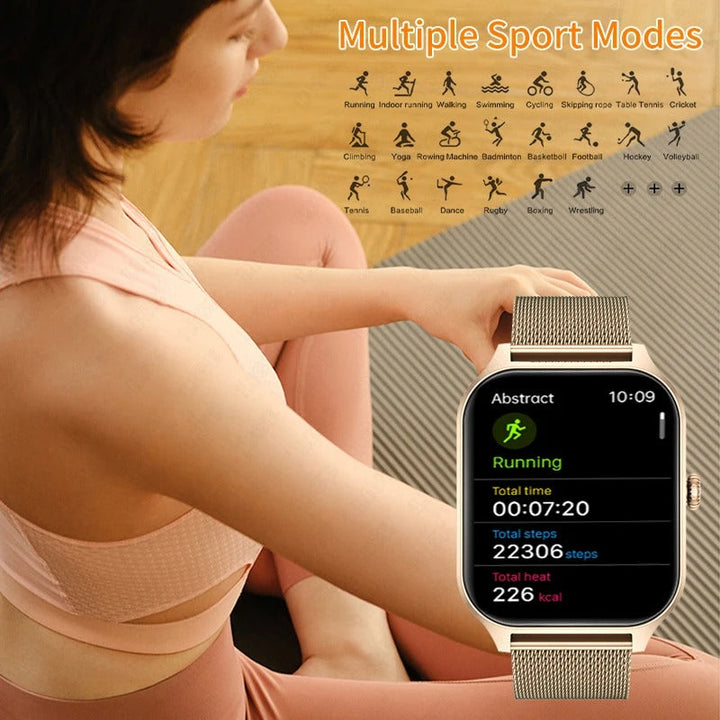 StyleTrack notification watch, displaying a message alert on its clear digital screen.