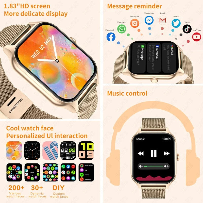 Active lifestyle shot of StyleTrack smartwatch user, running outdoors.
