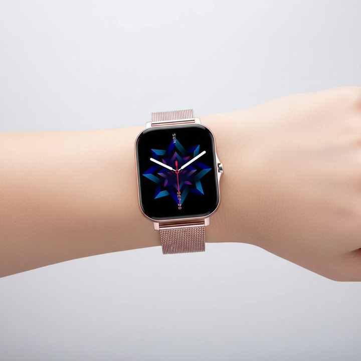 StyleTrack smartwatch with a customizable watch face, personal digital display.