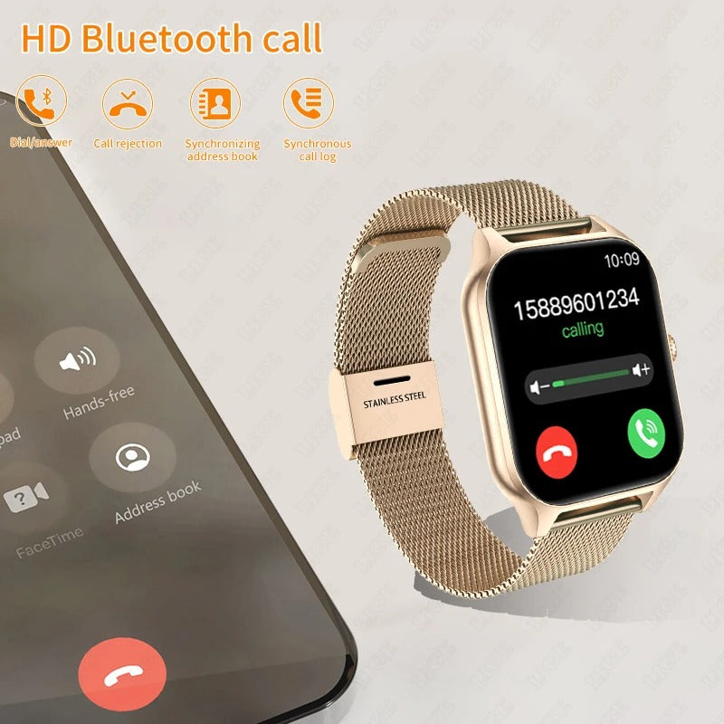 StyleTrack smartwatch with black silicone strap, perfect for sport and daily wear.
