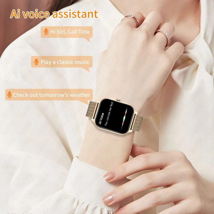 Overview of StyleTrack unisex smartwatch and its charging cable, ready for use.