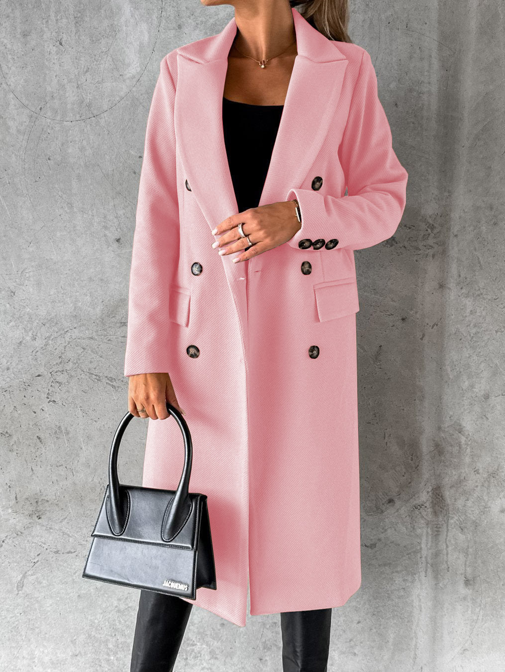 Stylish & comfortable Vivienne long winter coat for women. Cozy hooded outerwear for cold weather fashion.