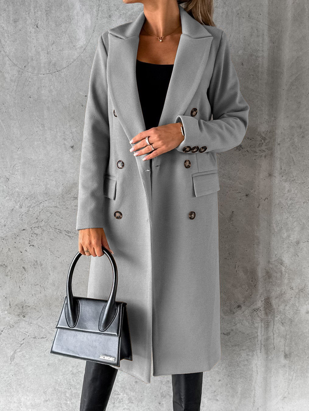 Versatile Vivienne women's long winter coat. Ideal stylish outerwear, comfortable and hooded for fall & cold weather.