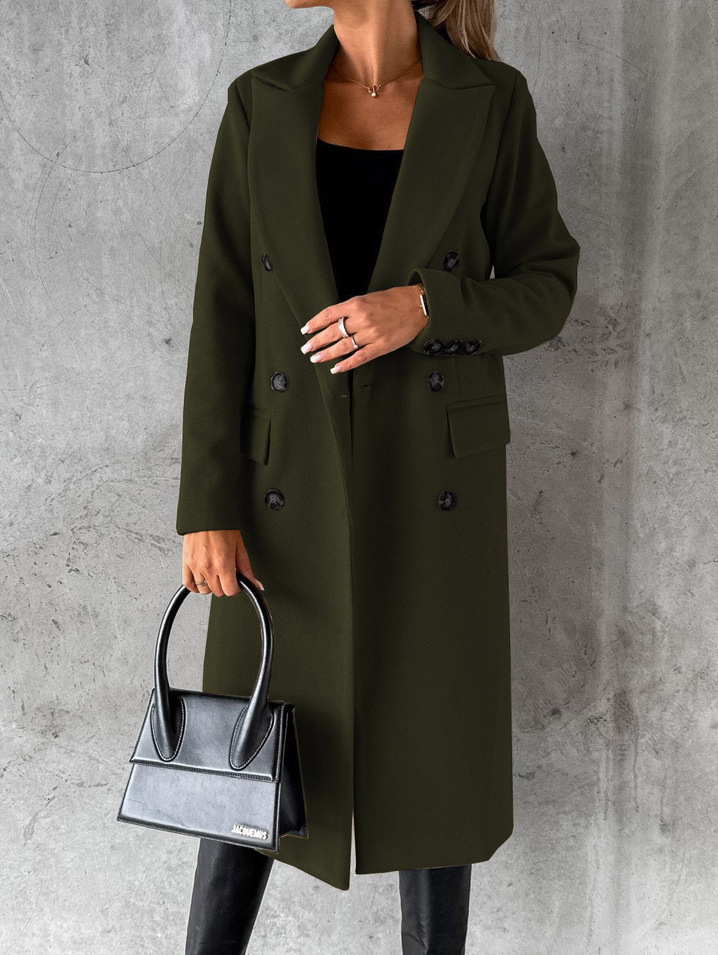 Vivienne women's stylish long winter coat. Comfortable & warm outerwear for cold weather fashion, long and elegant.
