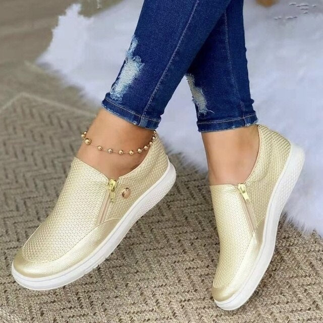 Slip-on Elara orthopedic casual sneakers for women, offering support & foot pain relief for heel spurs.