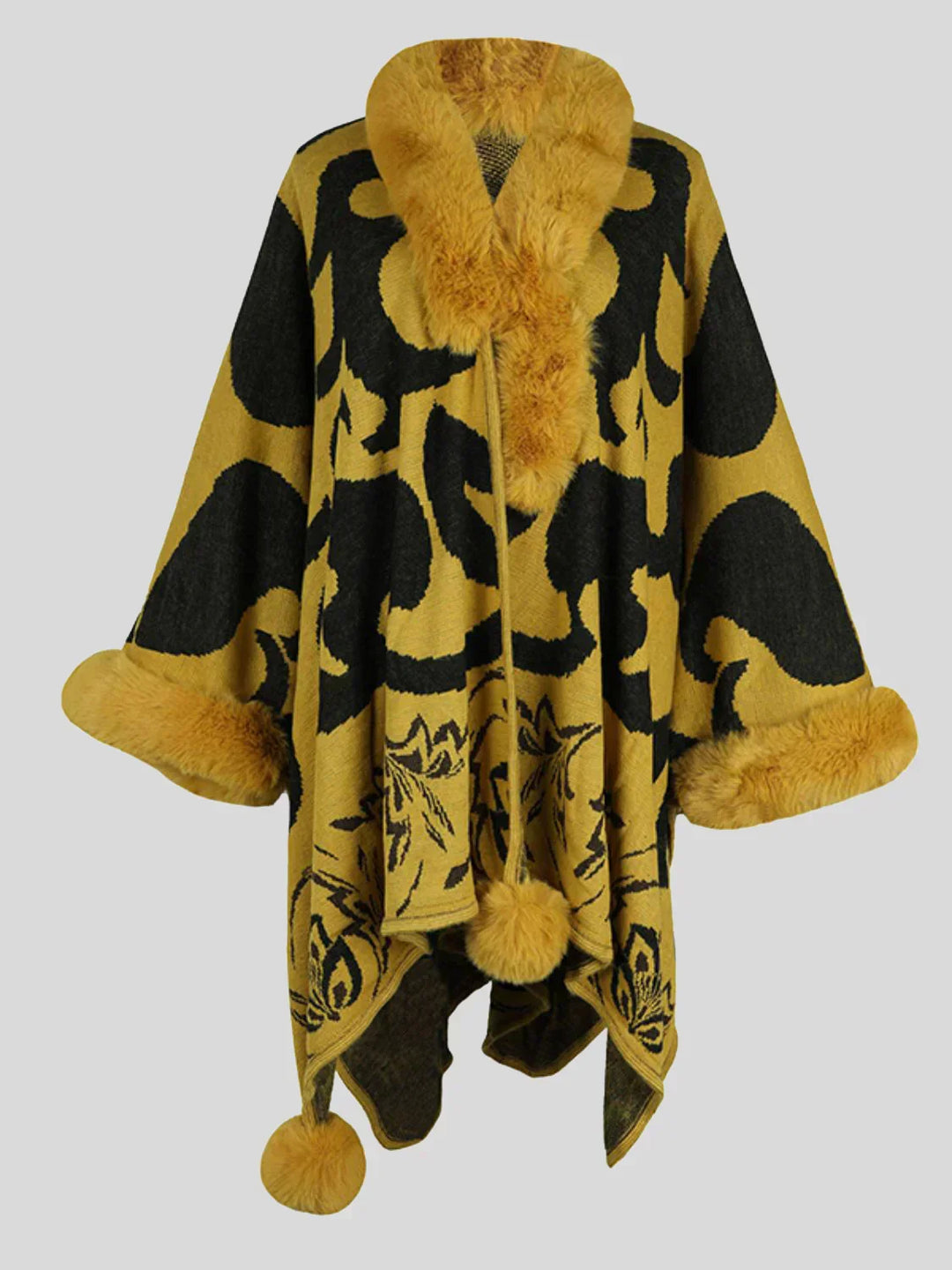 Elegant Elora women's poncho, a stylish loose-fit winter outerwear piece perfect for layering.