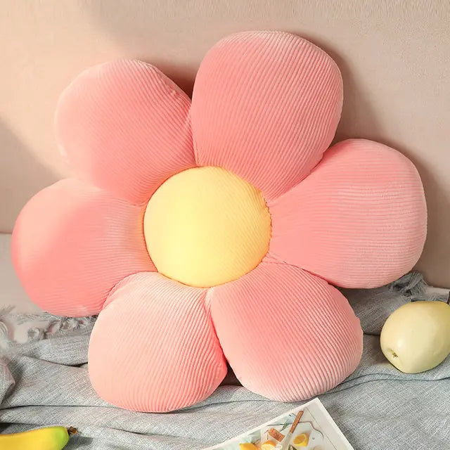 Stylish flower-shaped cushion for charming home decor.