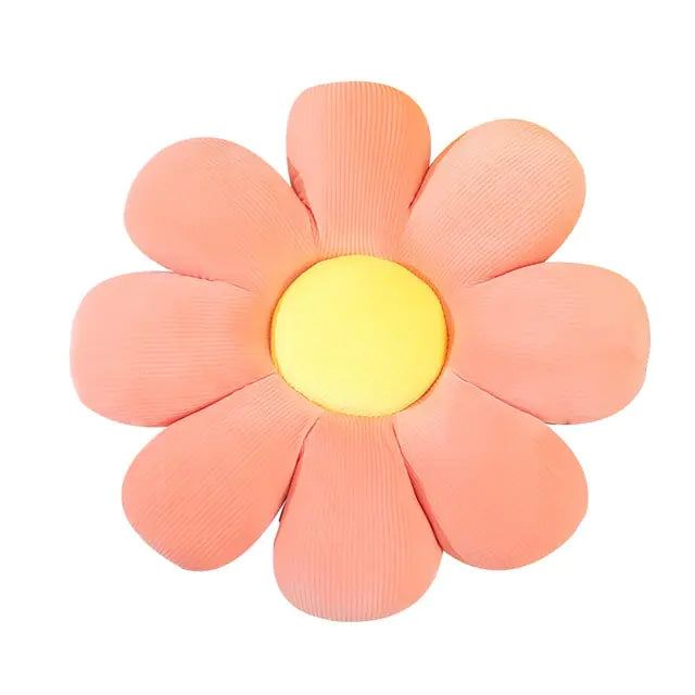 Vibrant floral cushion, a plush and cozy home accent.