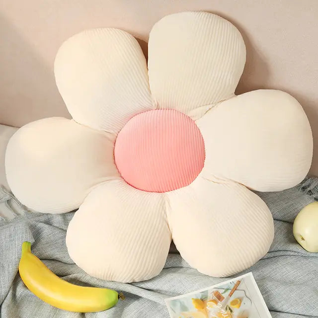 Comfortable flower cushion, ideal for cozy home decor.