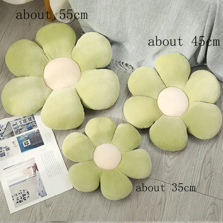 Soft plush flower cushion, a unique home accent.