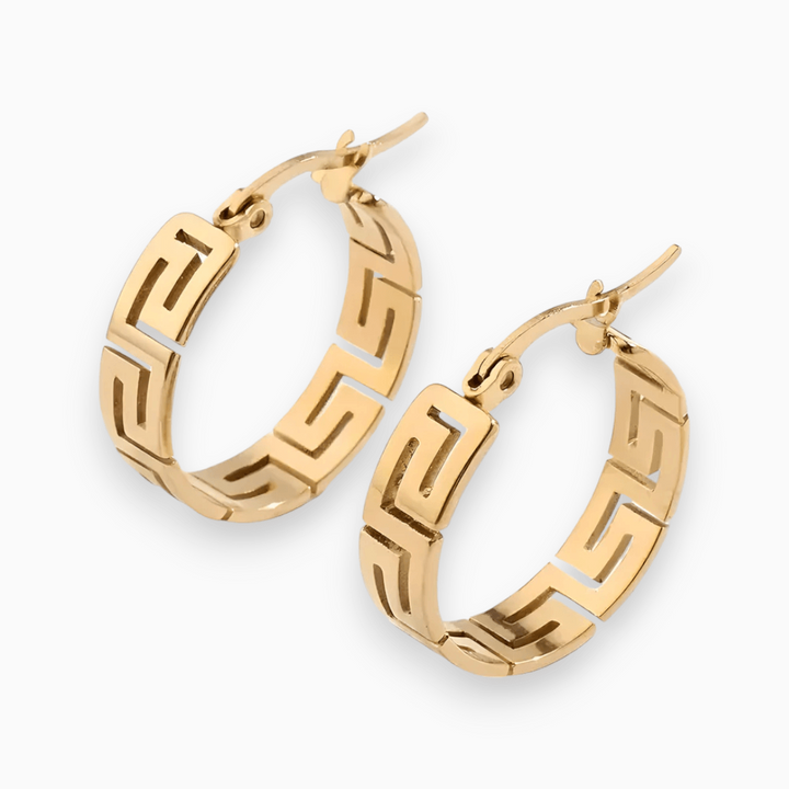 Stylish gold dangle earrings for women, featuring a elegant design perfect for fashion or as a gift.