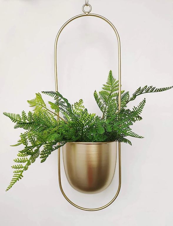 Stylish outdoor hanging pot holder, ideal for creating beautiful garden displays.