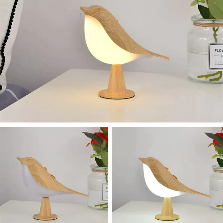 Decorative bird-shaped LED lamp offering warm ambient light and soothing aromatherapy for any room.