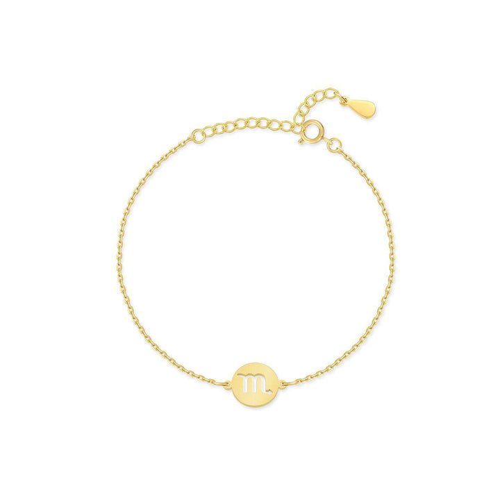 Women's sterling silver Lyra Zodiac bracelet, gold plated detail, versatile minimalist jewelry
