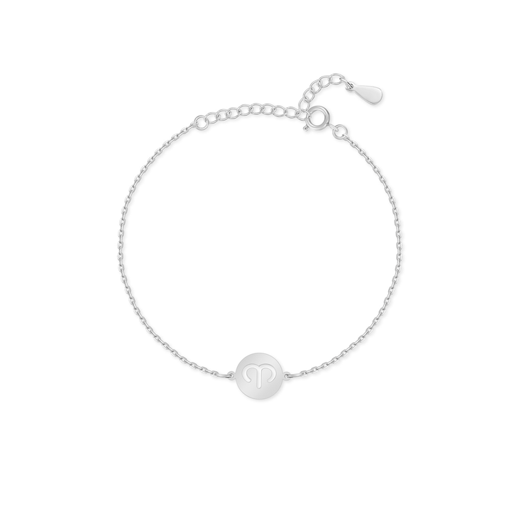 Close-up of the clasp on an adjustable gold plated Lyra Zodiac women's bracelet