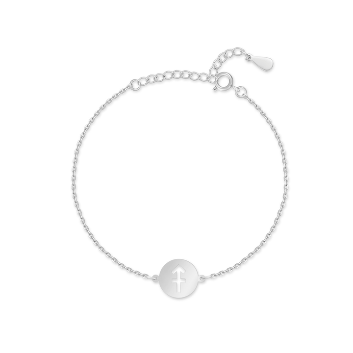 Gold plated sterling silver Lyra Zodiac bracelet, a key piece in women's horoscope jewelry collection