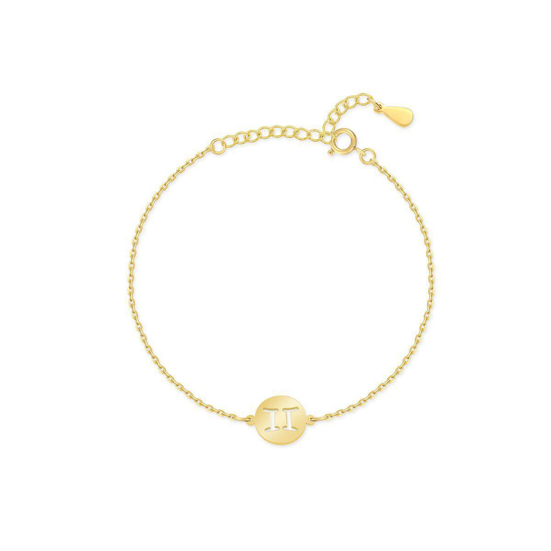 Delicate gold plated Lyra Zodiac sign bracelet, adjustable and comfortable women's jewelry