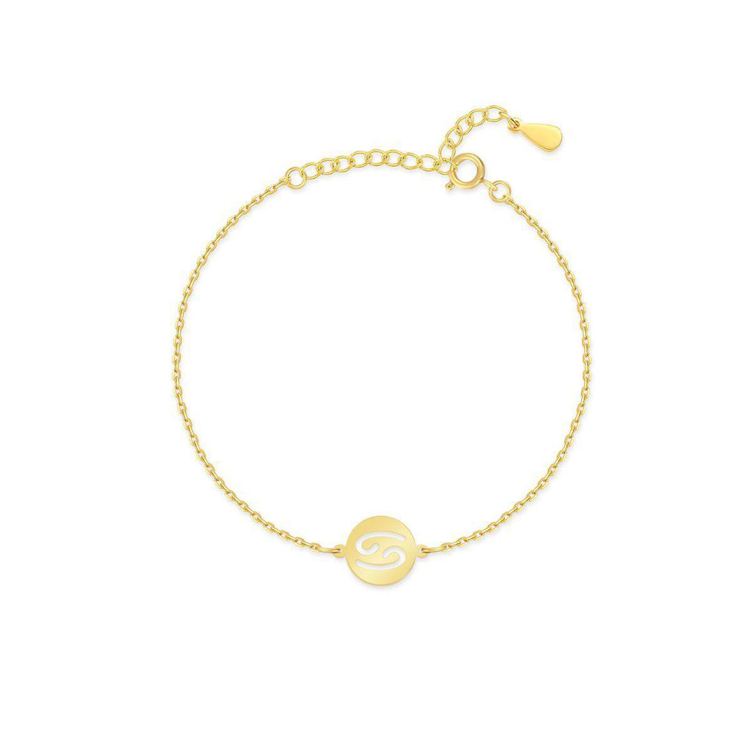 Minimalist gold plated sterling silver Lyra Zodiac bracelet, a timeless astrology gift for her