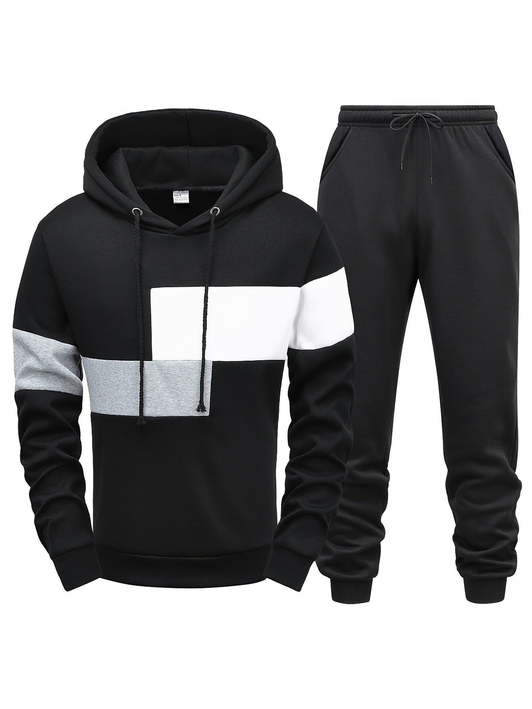 Men's athletic 2-piece jogger set, ideal sportswear for active lifestyles or comfortable loungewear.