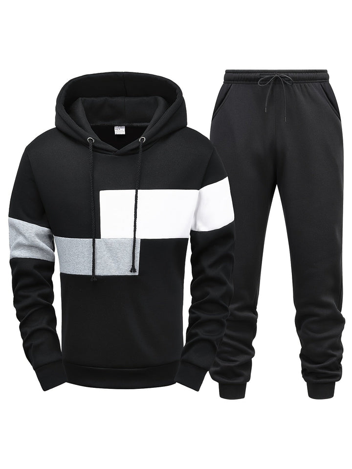 Men's athletic 2-piece jogger set, ideal sportswear for active lifestyles or comfortable loungewear.