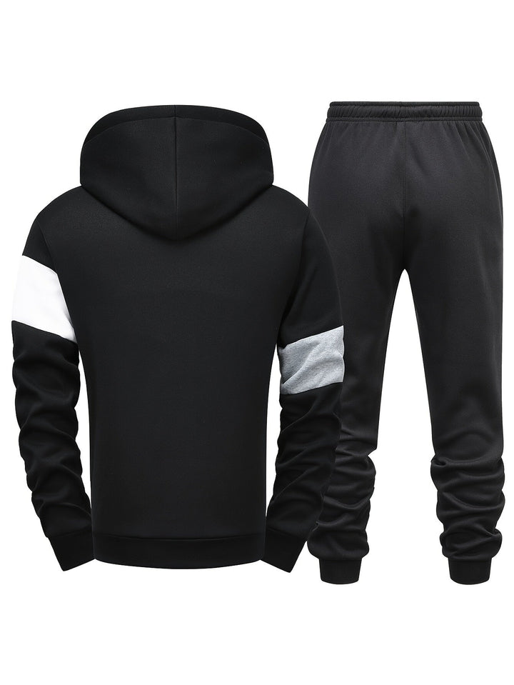 Trendy men's 2-piece sportswear tracksuit. A fashionable and comfortable outfit for spring/autumn.