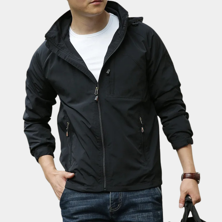 Stylish men's autumn mid-season jacket for comfortable everyday wear.