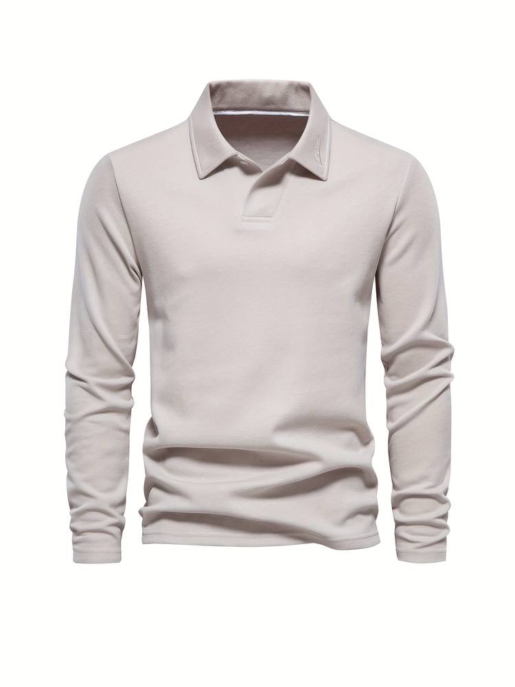 Comfortable men's essential pullover. Soft, long sleeve sweater for stylish casual wear and everyday comfort.