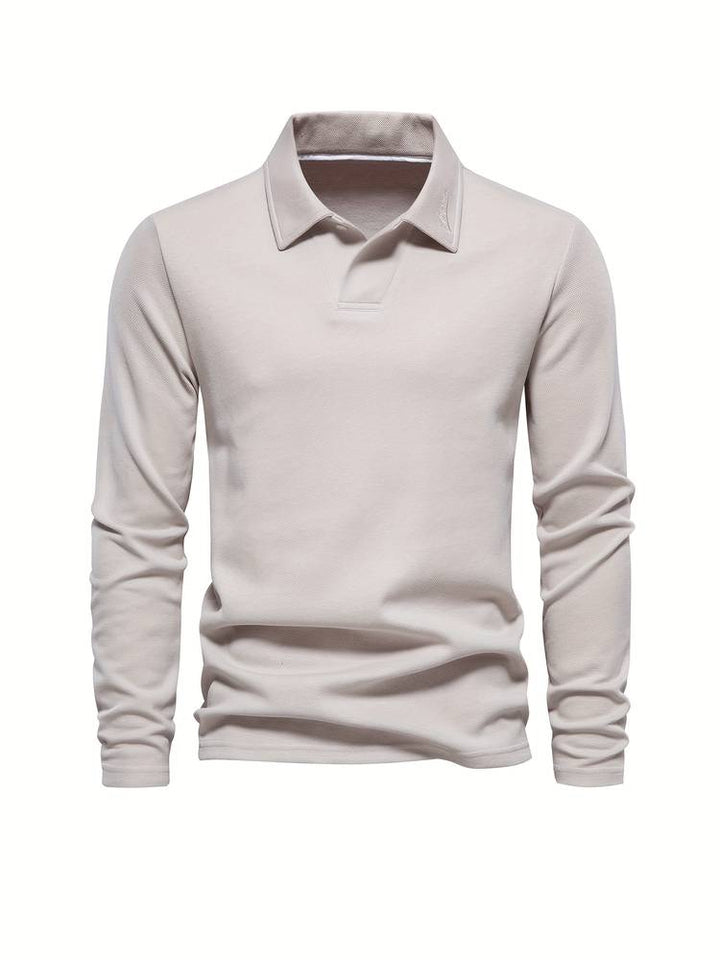 Comfortable men's essential pullover. Soft, long sleeve sweater for stylish casual wear and everyday comfort.