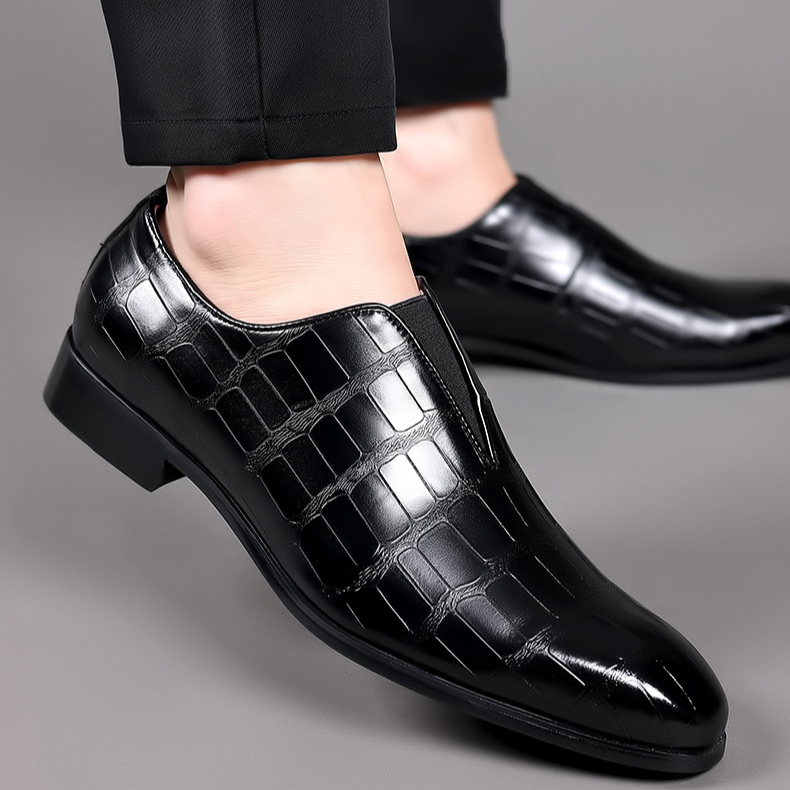 Men's formal & casual croc-embossed loafers, designed for maximum comfort with a stylish slip-on fit.