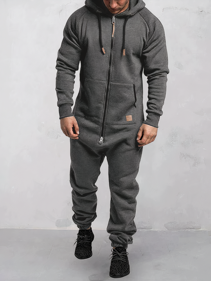 Athletic men's jogging suit with a cozy hoodie, designed for active lifestyles, workouts, and casual comfort.