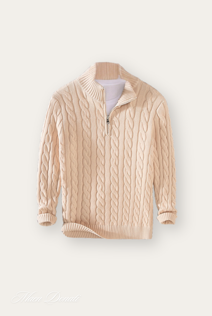 Stylish men's knitted roll neck sweater for ultimate comfort & warmth. Perfect for fall & winter fashion.