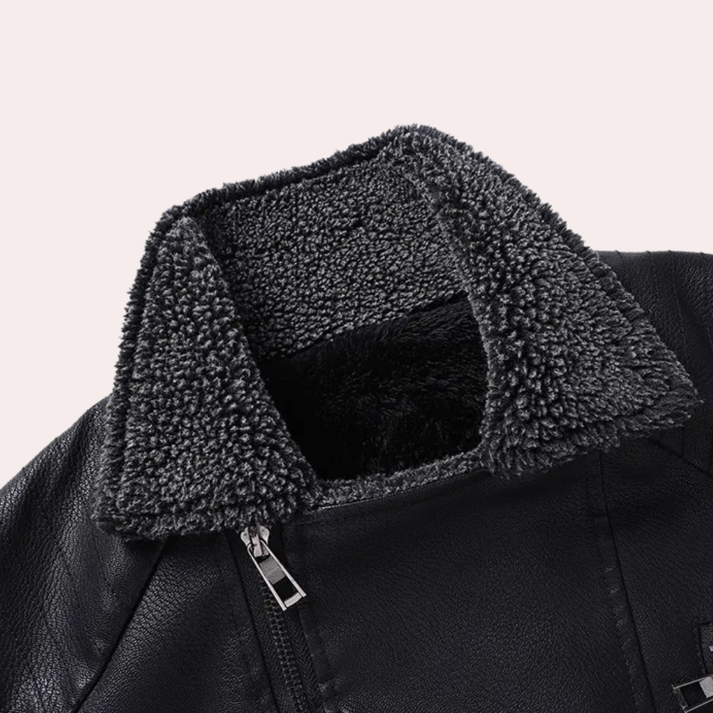 Men's Ronan motorcycle jacket in action, providing style & protection for riders. Essential adventure gear for bikers.